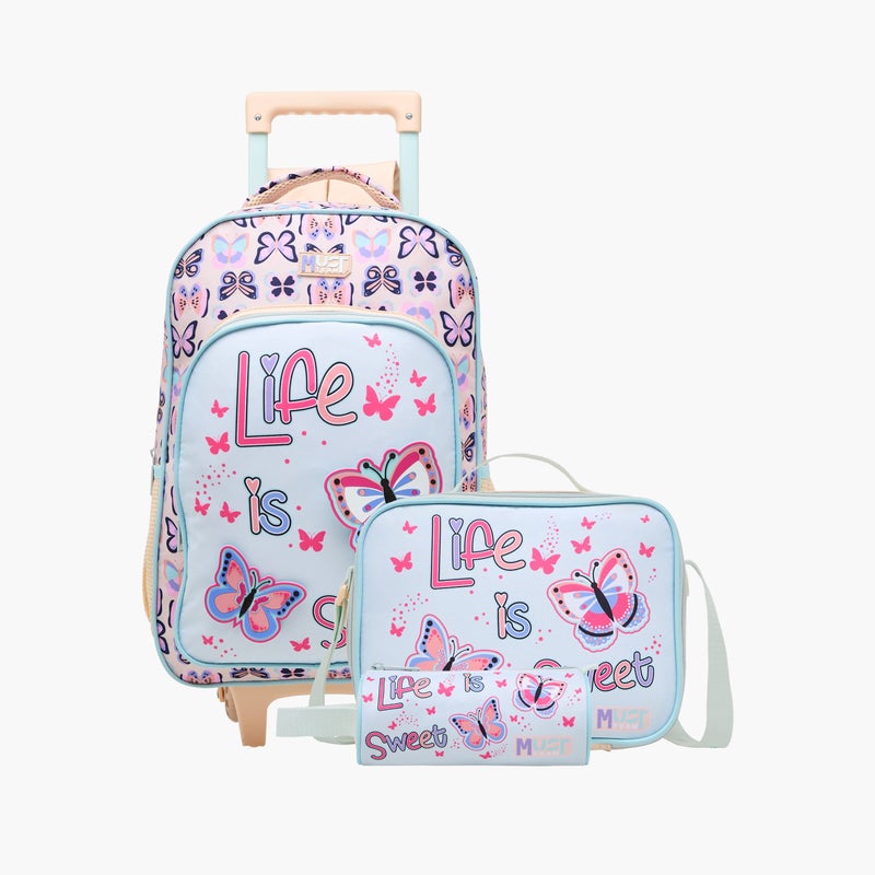 Must Trolley-Butterfly-16In-Set Of 3-Age 5-8 (Polyester) Orange \ 43X30X13 - Image 1
